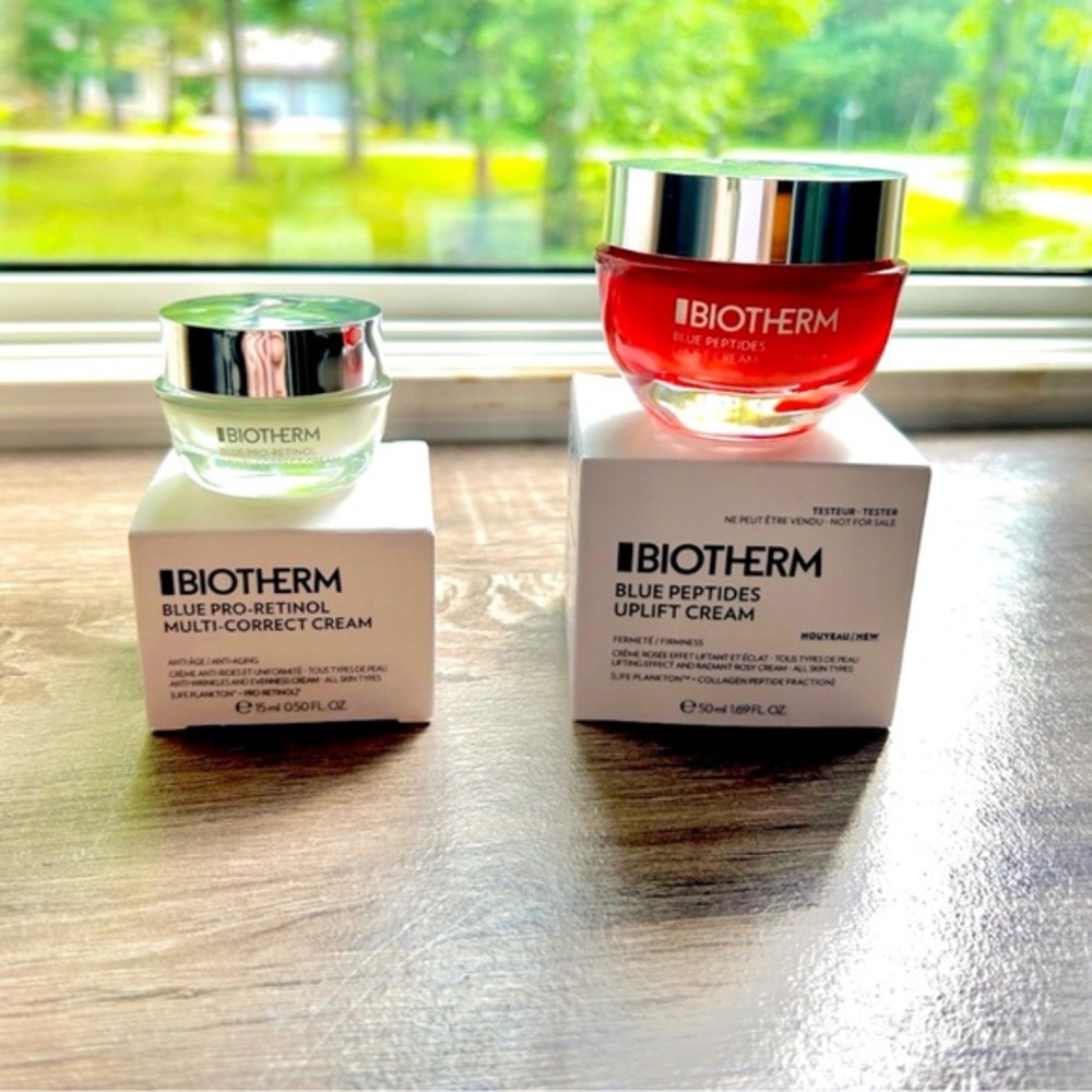 Biotherm Uplift Peptide Cream and Blue Retinol Eye Cream Anti Aging